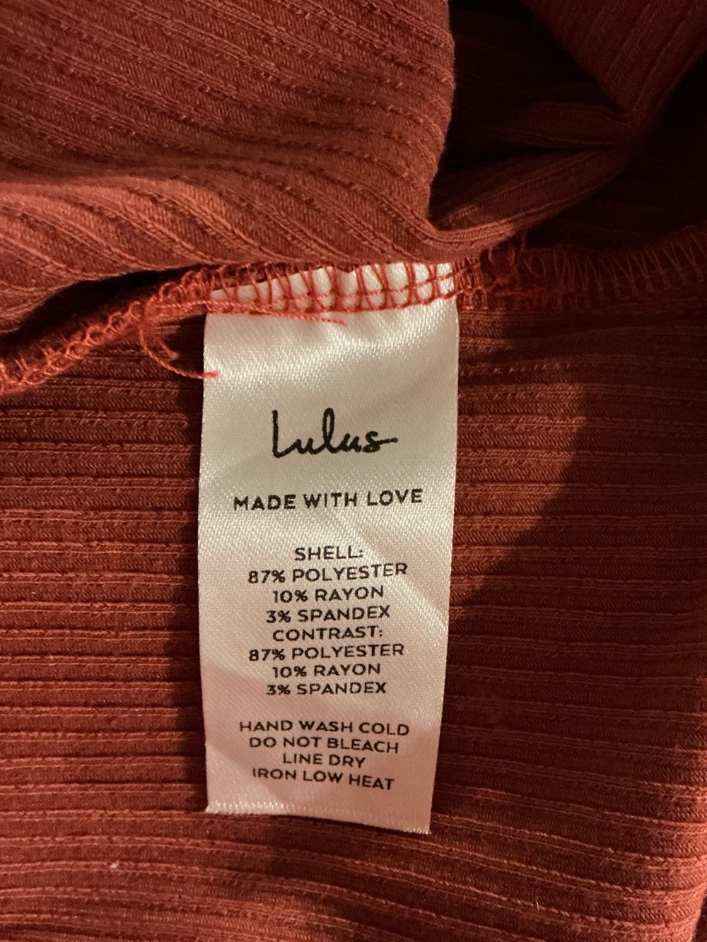 Lulus Rust Ribbed Maxi Dress XS Stretch Tie Back Side Slit - Picture 6 of 12